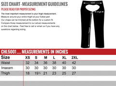 Hot Leathers CHL5001 Ladies Black USA MADE Motorcycle Biker Leather Chaps