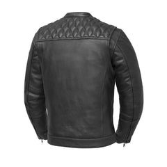 CUS264CDMZ-BKBK-Cinder Men's Cafe Style Leather Jacket