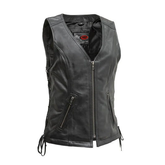 FIL576SDM-Cindy Women's Leather Motorcycle Vest