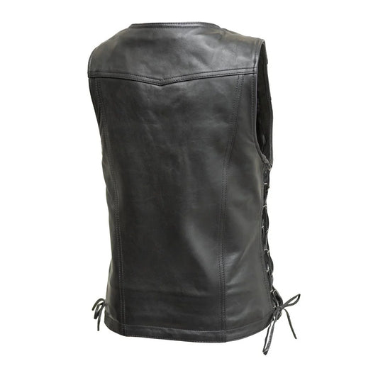 FIL576SDM-Cindy Women's Leather Motorcycle Vest