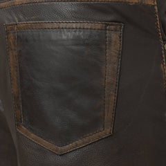 FIM833CFD-BRNB-Commander Men's Leather Motorcycle Pants