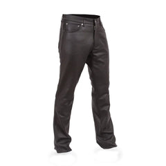 FIM833CFD-BLK-Commander Men's Leather Motorcycle Pants