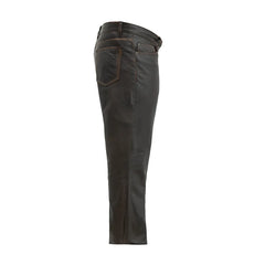 FIM833CFD-BLK-Commander Men's Leather Motorcycle Pants