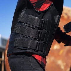 FIM645CSL-Commando Men's Leather Swat Style Motorcycle Vest