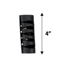 Black leather ponytail wrap