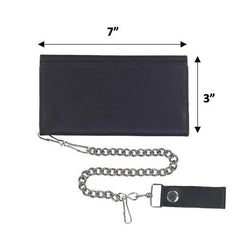 Black Trifold Leather Wallet