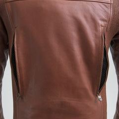 FIM256CDMZ-WHSKY-Crusader Men's Motorcycle Leather Jacket