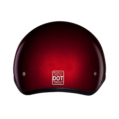 D1-BC DOT Approved Daytona Skull Cap Half Shell Motorcycle Helmet - Beanie Style for Motorcycles, Cruisers, Scooters, and Mopeds - Black Cherry