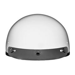 D1-C DOT Approved Daytona Skull Cap Half Shell Motorcycle Helmet - Beanie Style for Motorcycles, Cruisers, Scooters, and Mopeds - Hi-Gloss White