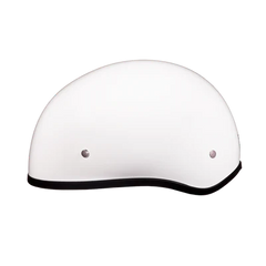D1-CNS DOT Approved Daytona Skull Cap Half Shell Motorcycle Helmet - Beanie Style for Motorcycles, Cruisers, Scooters, and Mopeds W/O Visor- Hi-Gloss White
