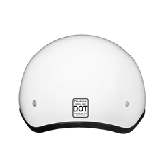 D1-CNS DOT Approved Daytona Skull Cap Half Shell Motorcycle Helmet - Beanie Style for Motorcycles, Cruisers, Scooters, and Mopeds W/O Visor- Hi-Gloss White