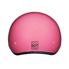 DOT Approved Daytona Skull Cap Half Shell Motorcycle Helmet - Beanie Style for Motorcycles, Cruisers, Scooters, and Mopeds - Hi-Gloss Pink