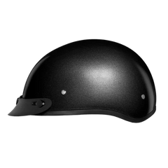 D1-GM DOT Approved Daytona Skull Cap Half Shell Motorcycle Helmet - Beanie Style for Motorcycles, Cruisers, Scooters, and Mopeds - Gun Metal Grey Metallic