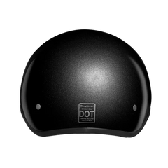 D1-GM DOT Approved Daytona Skull Cap Half Shell Motorcycle Helmet - Beanie Style for Motorcycles, Cruisers, Scooters, and Mopeds - Gun Metal Grey Metallic