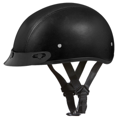 D3-A D.O.T. Daytona Skull Cap- Leather Covered