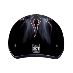D6-CB DOT Approved Daytona Motorcycle Half Face Helmet - Skull Cap Graphics for Men & Women, Scooters, ATVs, UTVs & Choppers - W/ Cross Bones