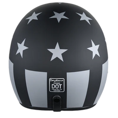 DC6-CAS DOT Approved Daytona Cruiser Open Face Motorcycle Helmet - Men, Women & Youth - With Visor & Graphics - W/ Captain America Stealth