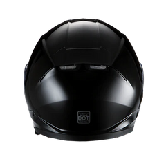 DE1-A Daytona Detour Full Face Motorcycle Helmet - DOT Certified, Dual Visor, Street Bike Helmet, Men/Women/Youth - Hi-Gloss Black