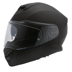 DE1-B Daytona Detour Full Face Motorcycle Helmet - DOT Certified, Dual Visor, Street Bike Helmet, Men/Women/Youth - Dull Black
