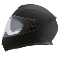 DE1-B Daytona Detour Full Face Motorcycle Helmet - DOT Certified, Dual Visor, Street Bike Helmet, Men/Women/Youth - Dull Black