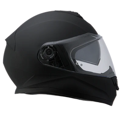DE1-B Daytona Detour Full Face Motorcycle Helmet - DOT Certified, Dual Visor, Street Bike Helmet, Men/Women/Youth - Dull Black