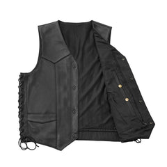 FIM644CPM-Deadwood Men's Motorcycle Western Style Leather Vest