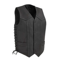 FIM644CPM-Deadwood Men's Motorcycle Western Style Leather Vest