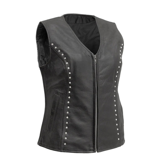 FIL587CDMZ-Diana - Women's Motorcycle Leather Vest