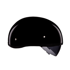 D.O.T. Daytona Skull Cap W/ Inner Shield- Hi-Gloss Black