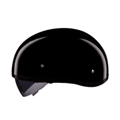 DS8-A D.O.T. Daytona Skull Cap W/ Inner Shield- Hi-Gloss Black
