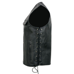 Event Leather EL5360TALL Men's Side Lace Vest with Denim Style Pockets Tall Sizes
