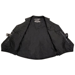 Event Leather's ELM3905 Men's 'Mayhem' 100% Genuine Motorcycle Leather Vest | Biker Vests with Embossed Skull & Wing