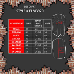 Event Leather ELM3920 Men's Black Leather Pre-Patched Bikers Vest w/ 6 Pockets - 23 Patches and Side Laces