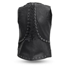 FIL575SDM-Empress Women's Motorcycle Leather Vest