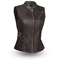 FIL512NOC-Fairmont Women's Motorcycle Leather Vest