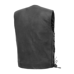 FIM618CFD-Gambler Men's Motorcycle Leather Vest