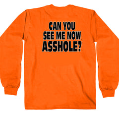 Hot Leathers GMD2090 Mens 'Bikers Against Dumb Drivers' Long Sleeve Safety Orange Shirt
