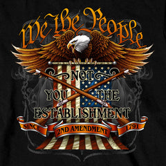 Hot Leathers GMS2358 Men’s ‘We the People’ Long Sleeve Black Shirt