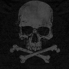 Hot Leathers GMZ4305 Men’s ‘Skull and Crossbones’ Black Hoodie with Zipper Closure