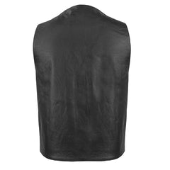 FMM611BSF-Gun Runner Men's Motorcycle Western Style Leather Vest