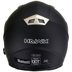 Milwaukee Helmets H500 Flat Black Chit-Chat Black Full Face Motorcycle Helmet with Wireless Communication