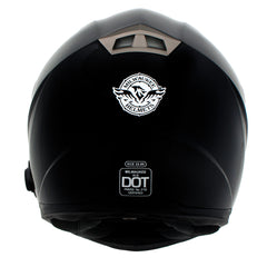 Milwaukee Helmets H510 Gloss Black Chit-Chat Full Face Wireless Motorcycle Helmet-Stream Music-Phone Calls
