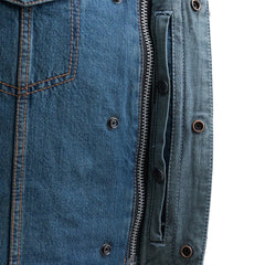 FIM629DM-Havoc Men's Denim Motorcycle Vest