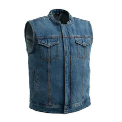 FIM629DM-Havoc Men's Denim Motorcycle Vest