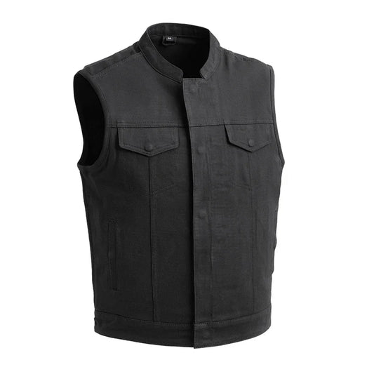 FIM629TWILL-Havoc Men's Motorcycle Twill Vest