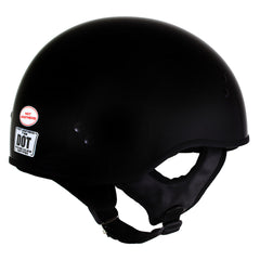 Hot Leathers HLT68 Gloss Black The O.G. Advanced DOT Skull Cap Motorcycle Half Helmet Biker