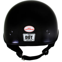 Hot Leathers HLD1002 Gloss Black Motorcycle DOT Approved Skull Cap Half Half Helmet Biker