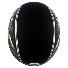 Hot Leathers HLD1023 V-Twin Eagle Flat Black Motorcycle DOT Skull Cap Half Helmet for Men and Women Biker