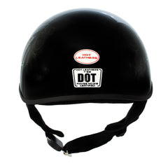 Hot Leathers HLD1045 Gloss Black Cross De Lis Advanced DOT Approved Skull Half Helmet Biker