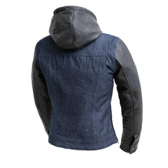 FIL167DM-Holli - Motorcycle Denim/Leather Jacket